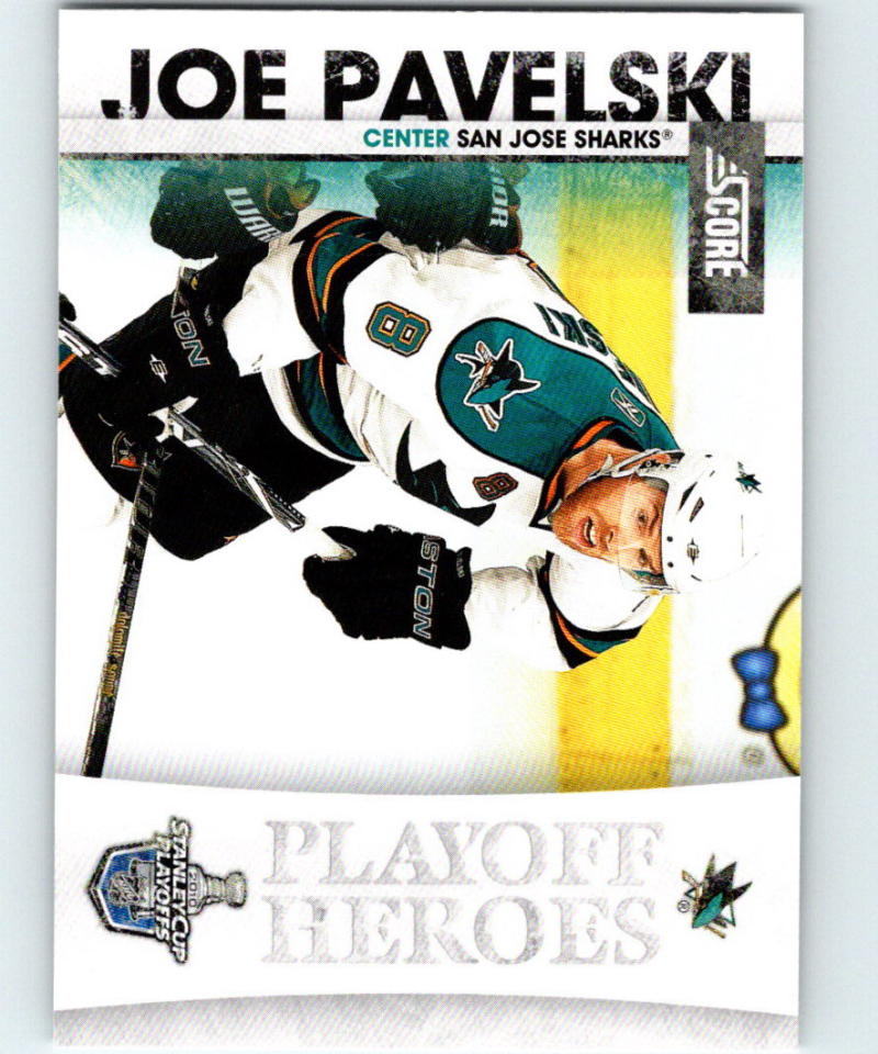 2010-11 Score Playoff Heroes #1 Joe Pavelski MINT Hockey NHL Sharks 04112 Image 1