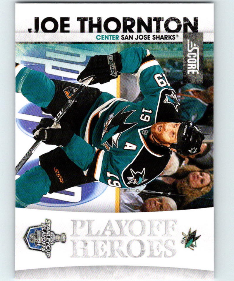 2010-11 Score Playoff Heroes #8 Joe Thornton MINT Hockey NHL Sharks 04114 Image 1