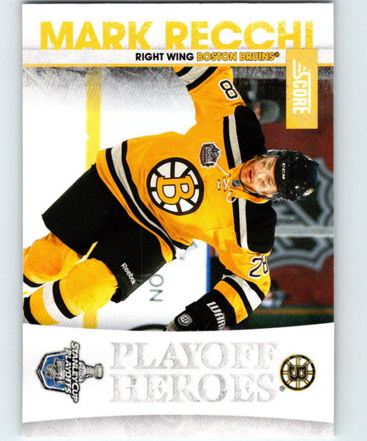 2010-11 Score Playoff Heroes #21 Mark Recchi MINT Hockey NHL Bruins 04115 Image 1