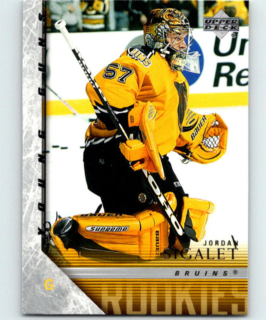 2005-06 Upper Deck #463 Jordan Sigalet Young Guns NHL RC Rookie Bruins 04133 Image 1