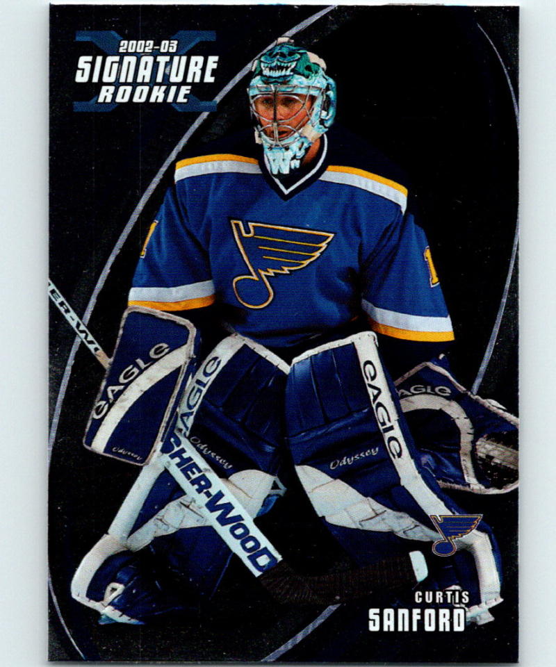 2002-03 Be A Player Signature Series #178 Curtis Sanford RC Rookie Blues 04151 Image 1