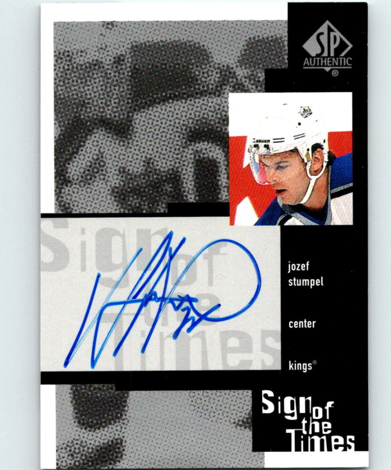 1999-00 SP Authentic Sign of the Times #JST Jozef Stumpel Auto 04155