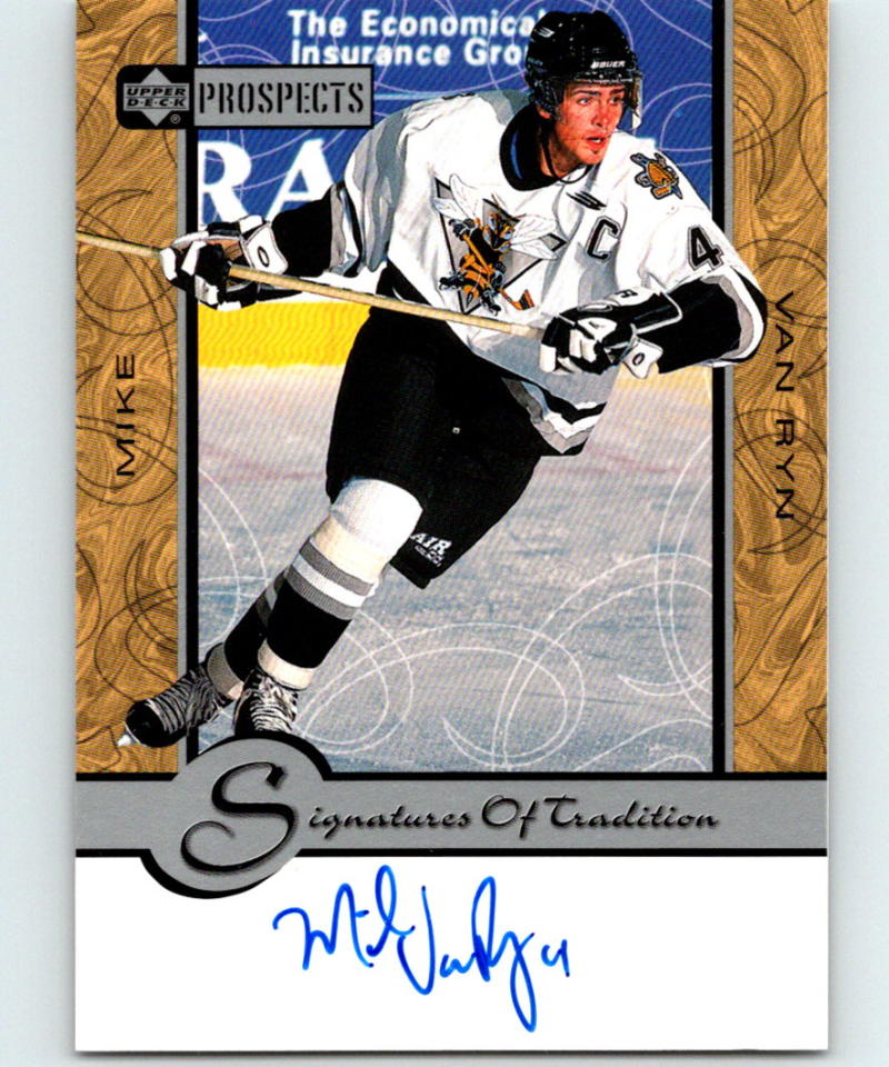 1999-00 UD Prospects Signatures of Tradition #MV Mike Van Ryn Auto 04157 Image 1