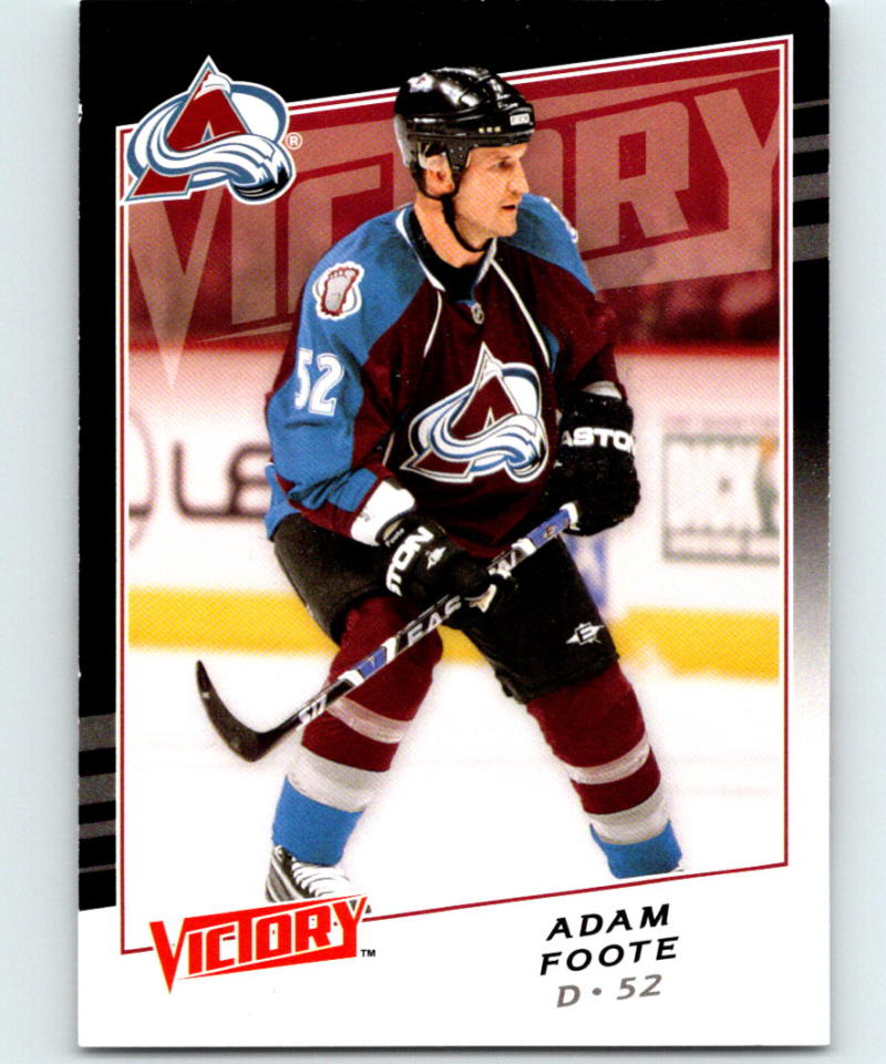 2008-09 Upper Deck Victory Black #260 Adam Foote NM-MT Hockey NHL 04165 Image 1