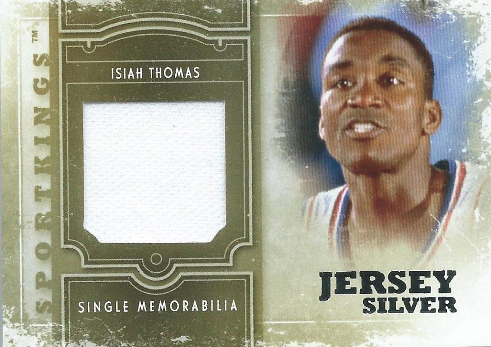 2012 Sportkings Single Silver Memorabilia ISIAH THOMAS Game Jersey 04187