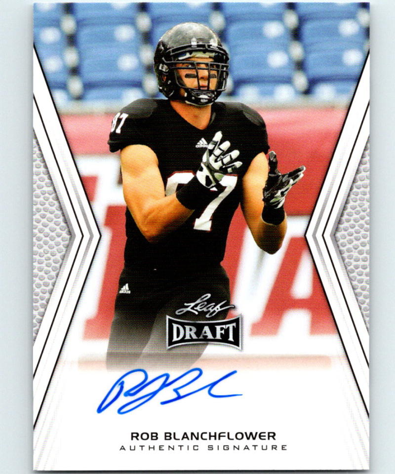 2014 Leaf Draft Autographs #ARB1 Rob Blanchflower MINT Football Auto 04189 Image 1