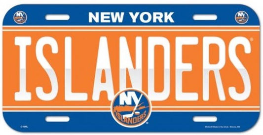 New York Islanders Durable Plastic Wincraft License Plate NHL 6"x12" Image 1