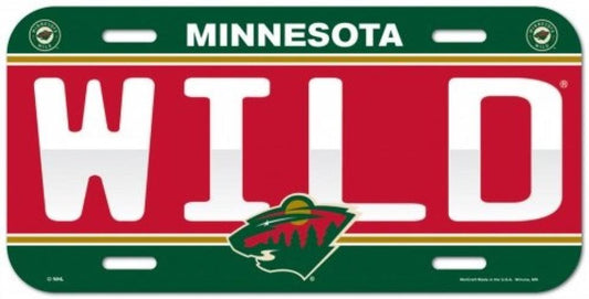Minnesota Wild Durable Plastic Wincraft License Plate NHL 6"x12" Image 1