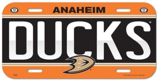 Anaheim Ducks Durable Plastic Wincraft License Plate NHL 6"x12" Image 1