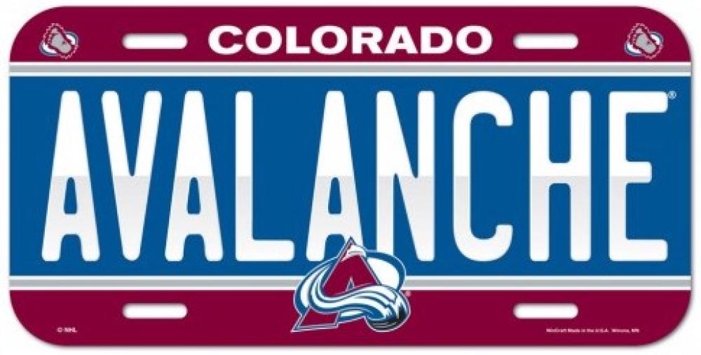 Colorado Avalanche Durable Plastic Wincraft License Plate NHL 6"x12" Image 1