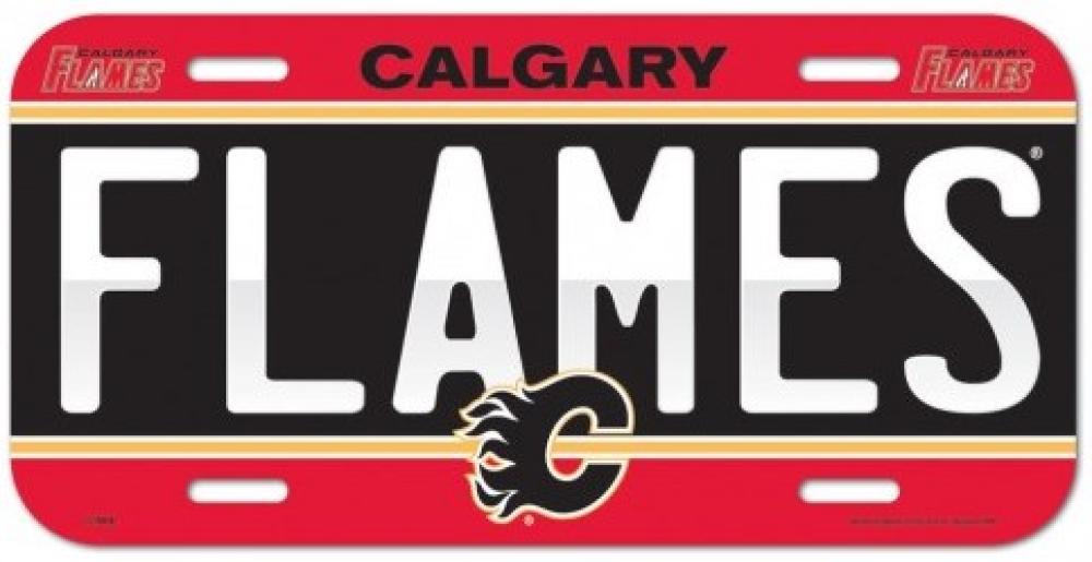 Calgary Flames Durable Plastic Wincraft License Plate NHL 6"x12"