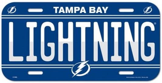 Tampa Bay Lightning Durable Plastic Wincraft License Plate NHL 6"x12" Image 1