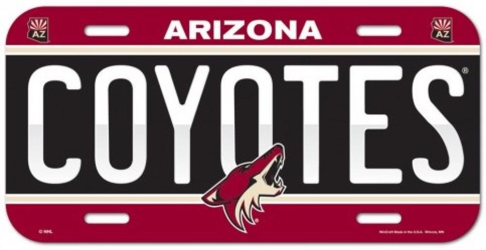 Arizona Coyotes Durable Plastic Wincraft License Plate NHL 6"x12"