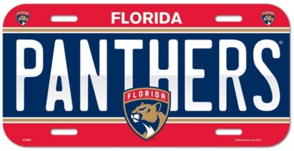 Florida Panthers Durable Plastic Wincraft License Plate NHL 6"x12" Image 1