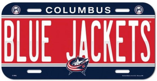 Columbus Blue Jackets Durable Plastic Wincraft License Plate NHL 6"x12" Image 1