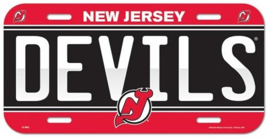 New Jersey Devils Durable Plastic Wincraft License Plate NHL 6"x12" Image 1