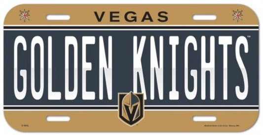 Vegas Golden Knights Durable Plastic Wincraft License Plate NHL 6"x12" Image 1