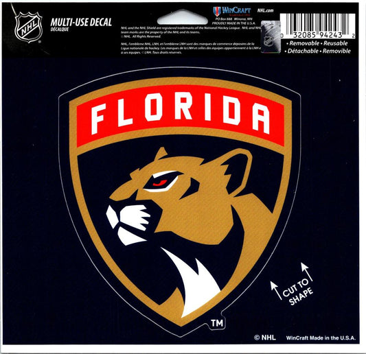 Florida Panthers Multi-Use Coloured Decal Sticker 5"x6" NHL Licensed Image 1