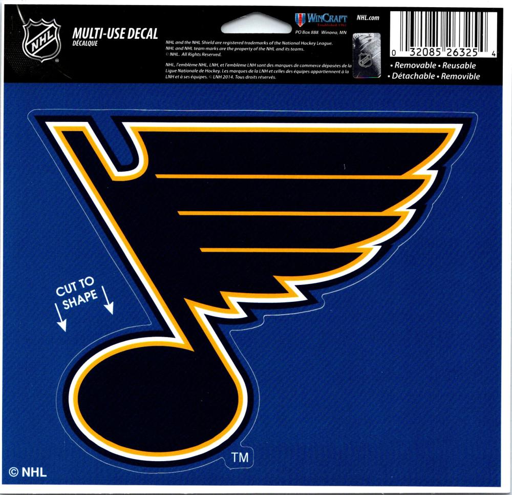 St. Louis Blues Multi-Use Coloured Decal Sticker 5"x6" NHL Licensed Image 1