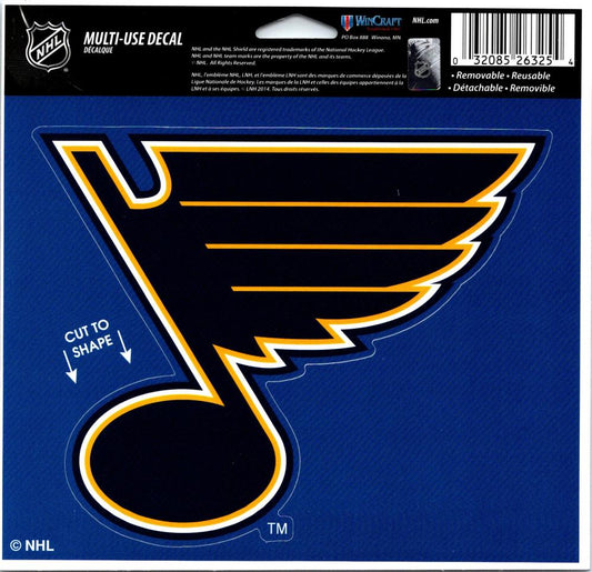 St. Louis Blues Multi-Use Coloured Decal Sticker 5"x6" NHL Licensed Image 1
