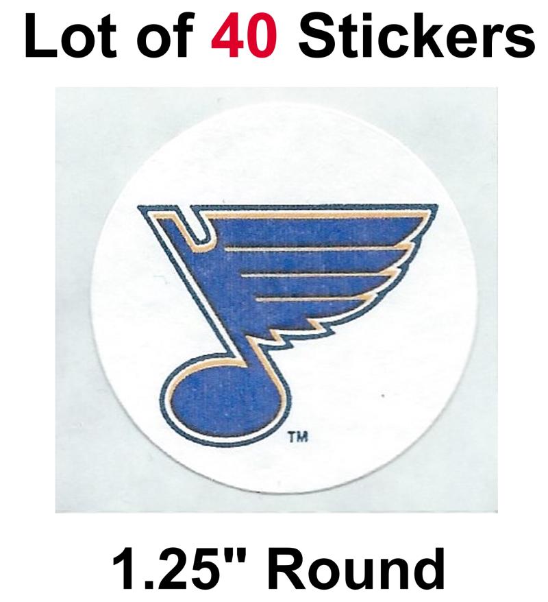 St. Louis Blues Lot of 40 NHL Logo Stickers - 1.25" Round x 40 Image 1