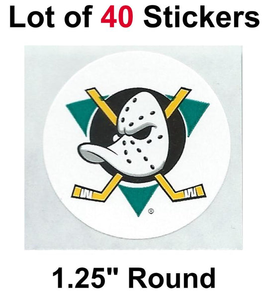 Anaheim Ducks Lot of 40 NHL Logo Stickers - 1.25" Round x 40 Image 1