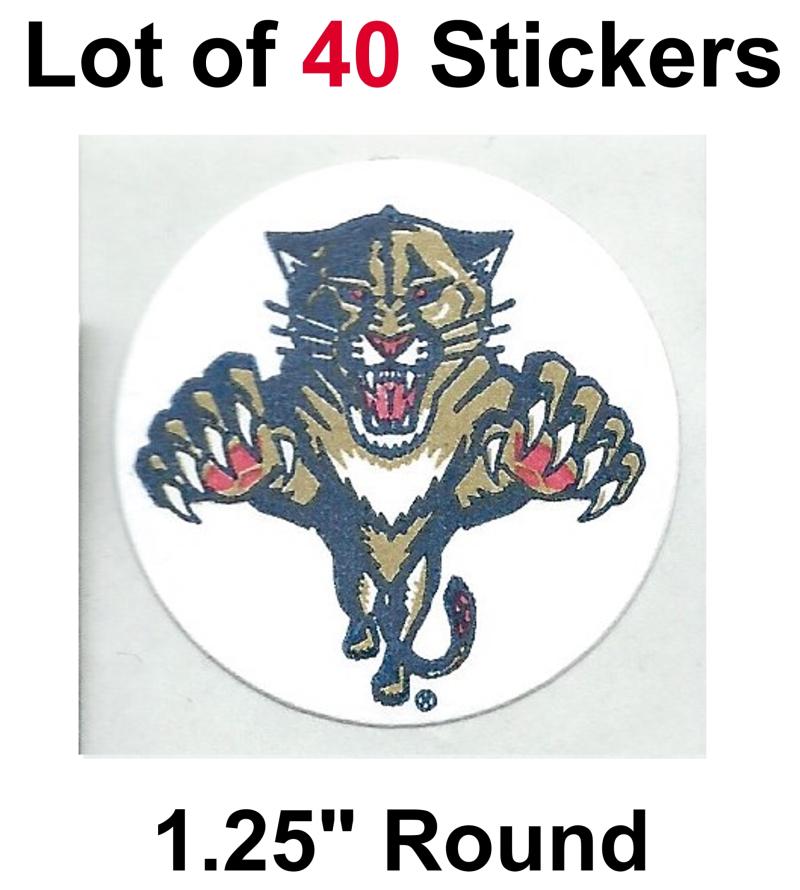 Florida Panthers Lot of 40 NHL Logo Stickers - 1.25" Round x 40 Image 1