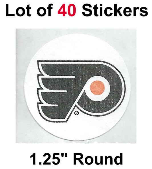 Philadelphia Flyers Lot of 40 NHL Logo Stickers - 1.25" Round x 40 Image 1