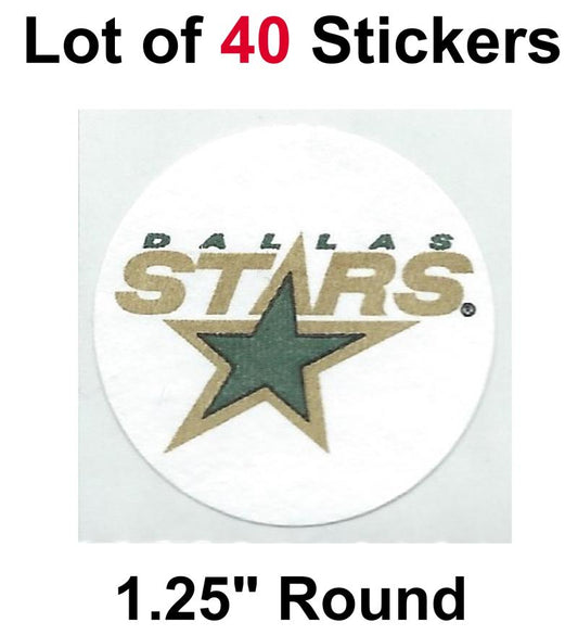 Dallas Stars Lot of 40 NHL Logo Stickers - 1.25" Round x 40 Image 1