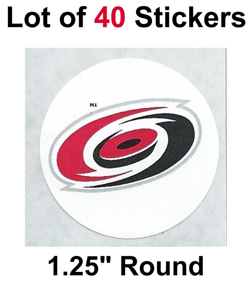 Carolina Hurricanes Lot of 40 NHL Logo Stickers - 1.25" Round x 40 Image 1