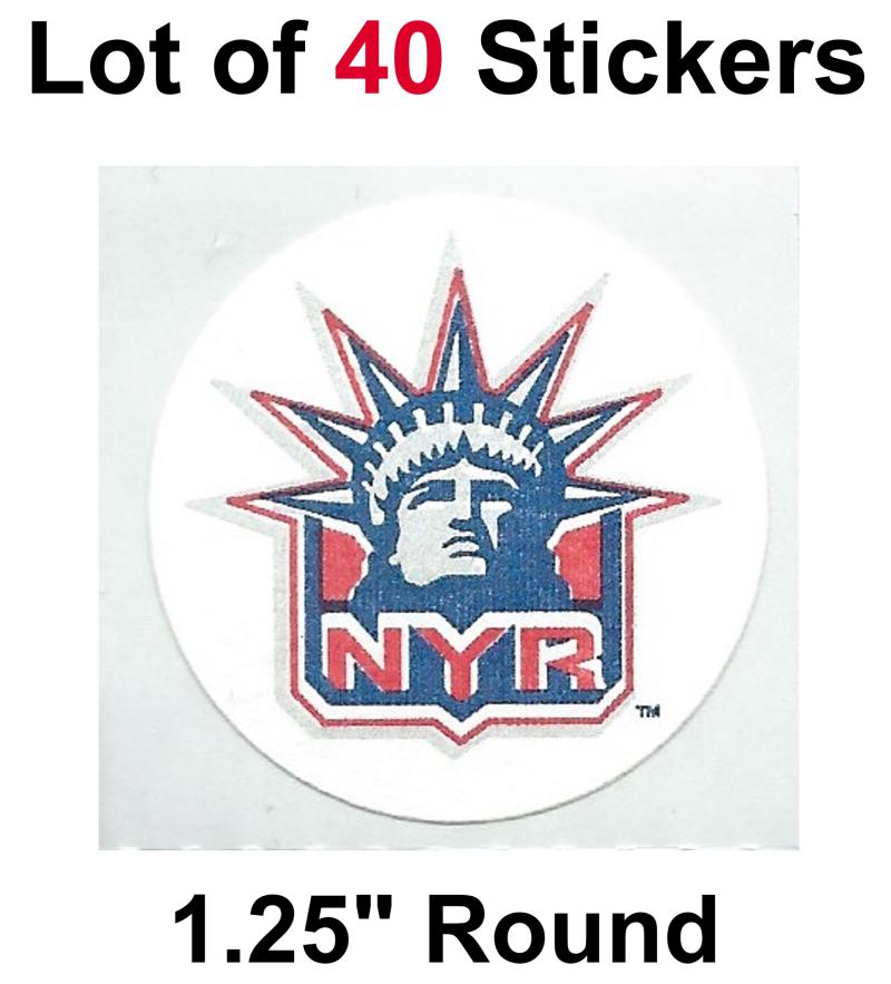 New York Rangers Lot of 40 NHL Logo Stickers - 1.25" Round x 40 Image 1