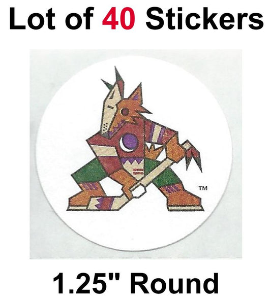 Arizona Coyotes Lot of 40 NHL Logo Stickers - 1.25" Round x 40 Image 1