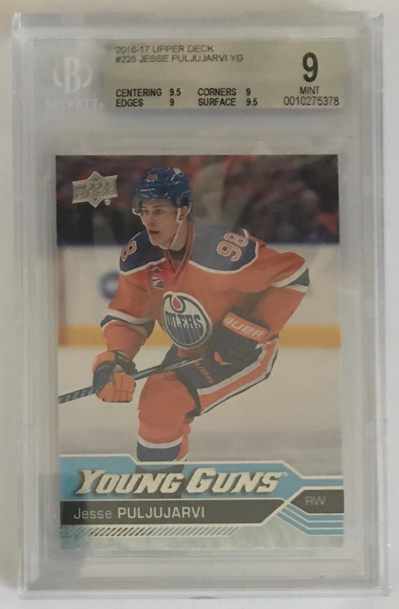 2016-17 Upper Deck #225 Jesse Puljujarvi Young Guns YG RC Rookie BGS 9