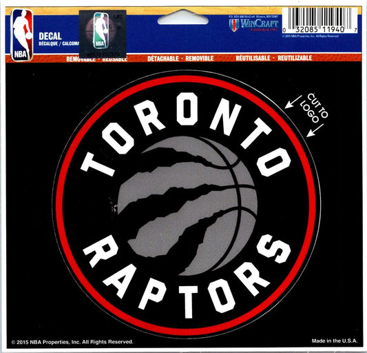  Toronto Raptors Black Multi-Use Decal / Sticker NBA 5x6 Removable Reusable Image 1