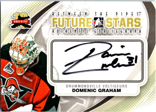 2011-12 Between The Pipes Autographs #ADG Domenic Graham 04227 Image 1