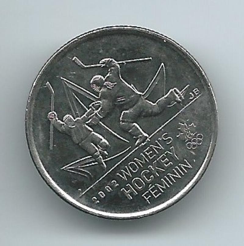 (HCW) 2009 Canadian 25 Cent Quarter Coin Canada - 2002 Women's Hockey *8030