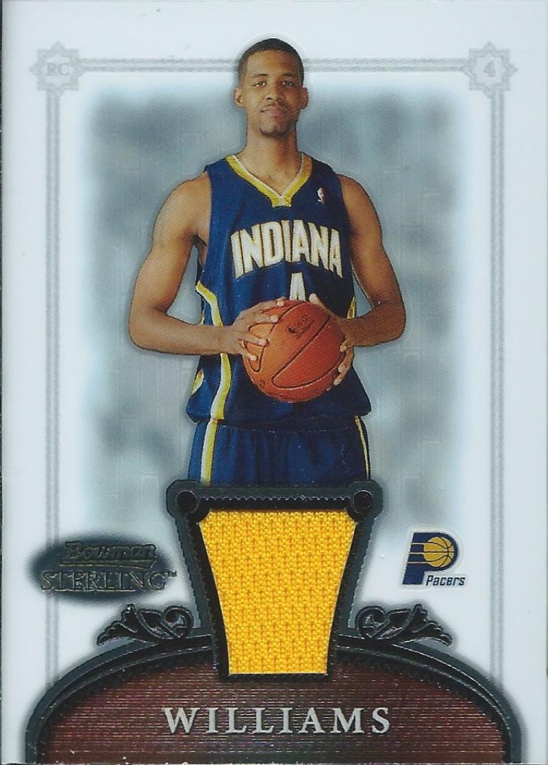 2006-07 Bowman Sterling #59 Shawne Williams NBA RC Rookie Jersey 04238 Image 1