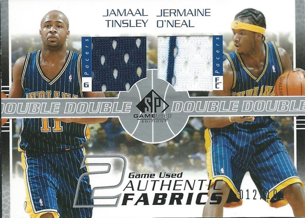 2003-04 SP Game Used Authentic Fabrics Dual Pacers Tinsley/O'Neal 04239 Image 1