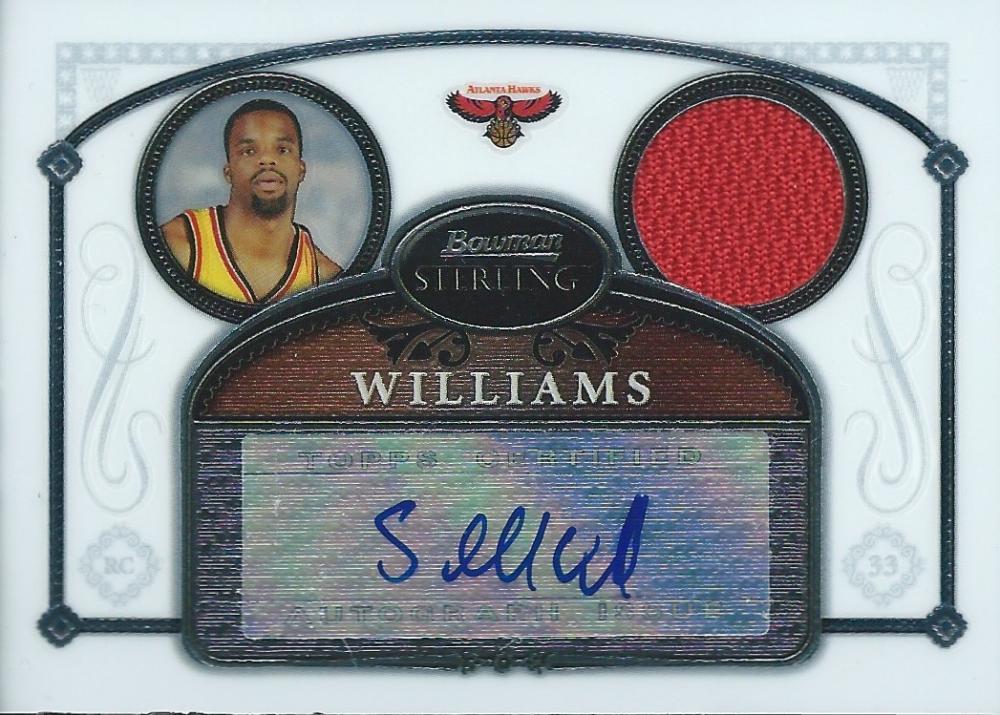 2006-07 Bowman Sterling Refractors NBA Shelden Williams Jersey Auto 04242 Image 1