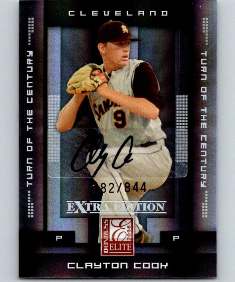 2008 Donruss Elite Signature Turn Century Clayton Cook 382/844 Auto 04255 Image 1