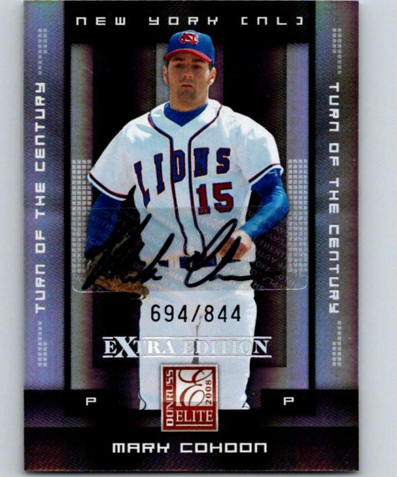 2008 Donruss Elite Signature Turn Century Mark Cohoon 694/844 Auto 04259 Image 1