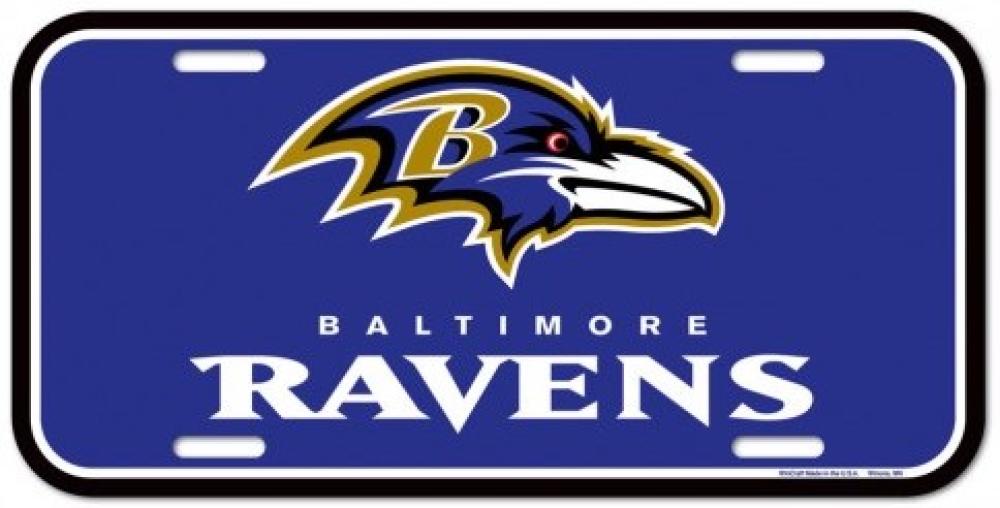 Baltimore Ravens Durable Plastic Wincraft License Plate NFL 6"x12"
