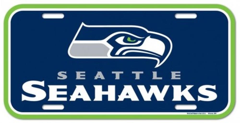 Seattle Seahawks Durable Plastic Wincraft License Plate NFL 6"x12" Image 1