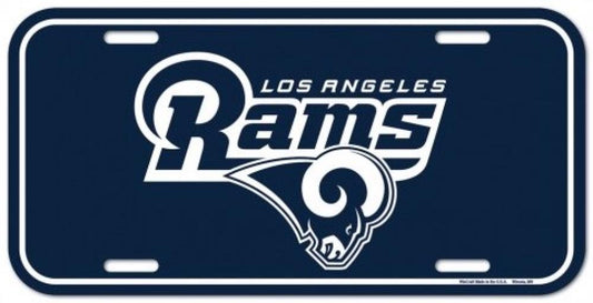 Los Angeles Rams Durable Plastic Wincraft License Plate NFL 6"x12"