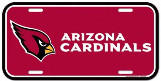 Arizona Cardinals Durable Plastic Wincraft License Plate NFL 6"x12" Image 1