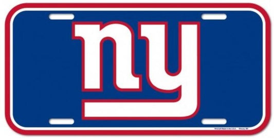New York Giants Durable Plastic Wincraft License Plate NFL 6"x12" Image 1