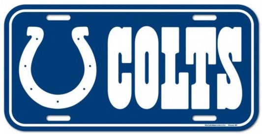 Indianapolis Colts Durable Plastic Wincraft License Plate NFL 6"x12" Image 1
