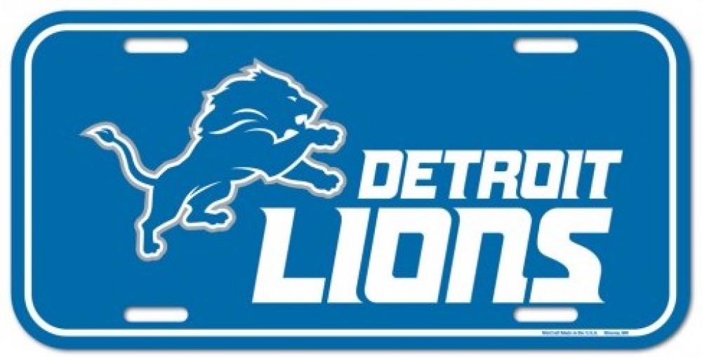 Detroit Lions Durable Plastic Wincraft License Plate NFL 6"x12"