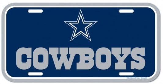 Dallas Cowboys Durable Plastic Wincraft License Plate NFL 6"x12"