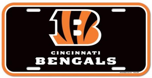 Cincinnati Bengals Durable Plastic Wincraft License Plate NFL 6"x12" Image 1